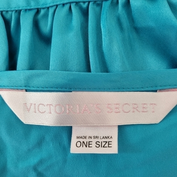 Victoria's Secret vintage turquoise blue wrap luxurious robe One Size - Picture 8 of 9